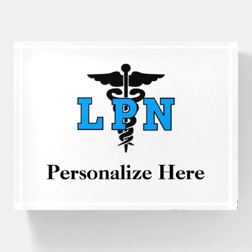 LPN Nurses Symbol Paperweight