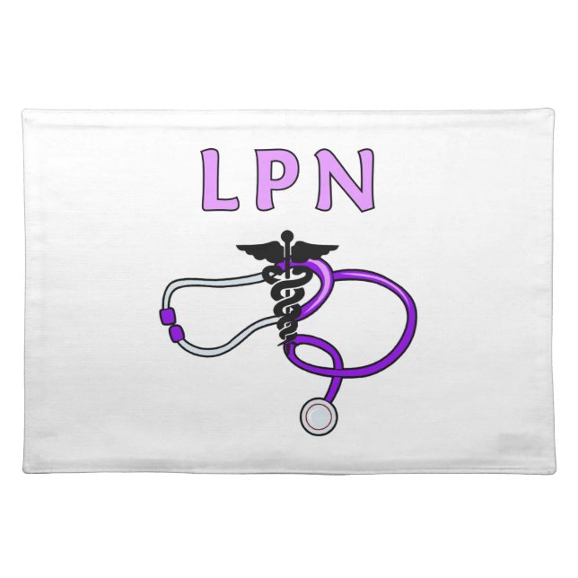 LPN Stethoscope Cloth Placemat (Front)