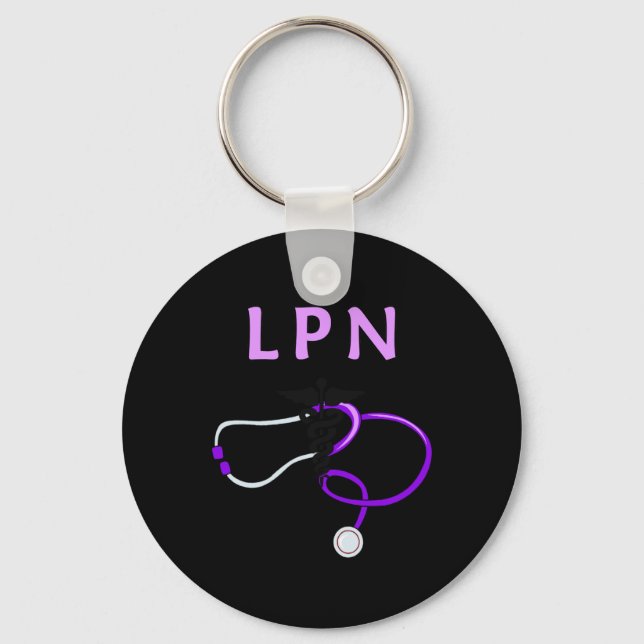 LPN Stethoscope Keychain (Front)