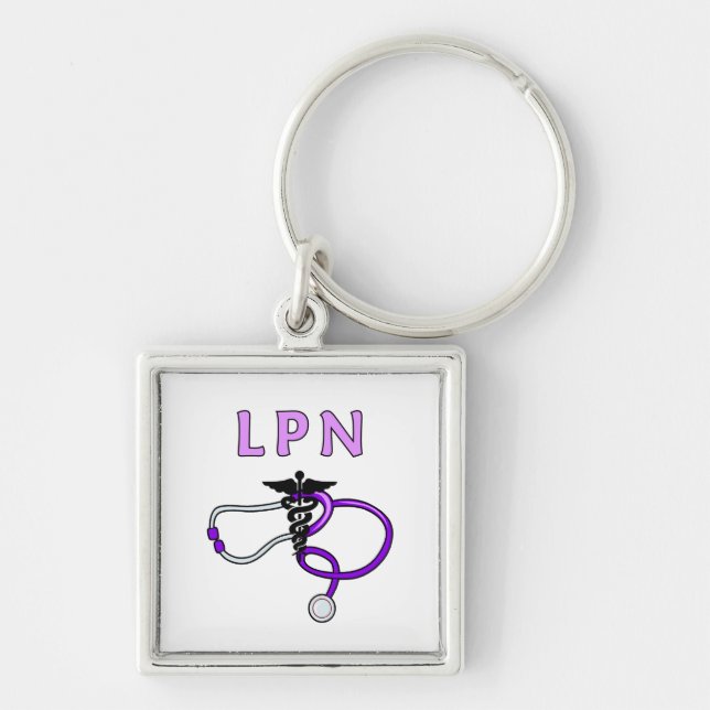 LPN Stethoscope Keychain (Front)