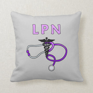 LPN Stethoscope Throw Pillow