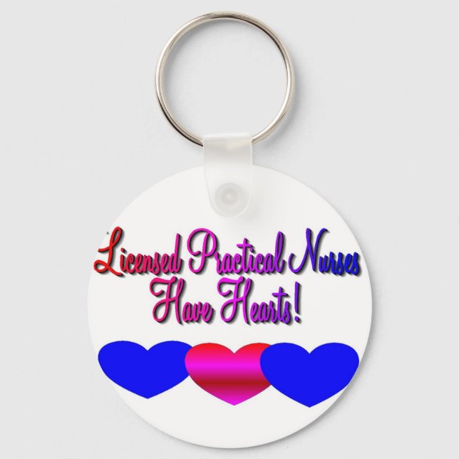 LPN's "Have Hearts"---Unique nurse gifts Keychain (Front)