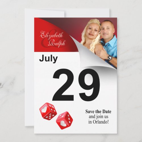 LR Calendar Page Save the Date Las Vegas Photo