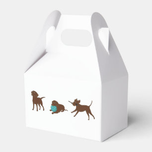 lr chocolate lab cartoon strip favor boxes