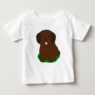 LR chocolate lab kawaii cartoon Baby T-Shirt