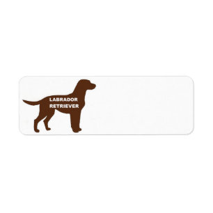 LR chocolate lab name silhouette Label
