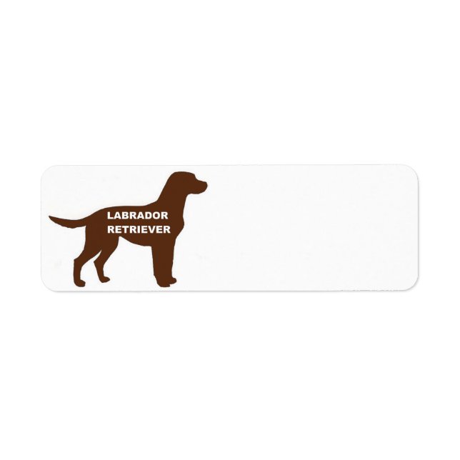 LR chocolate lab name silhouette Label (Front)