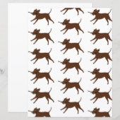 LR chocolate lab with stick scrapbook (Front/Back)