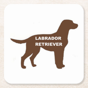 LR chocolate name silhouette Square Paper Coaster