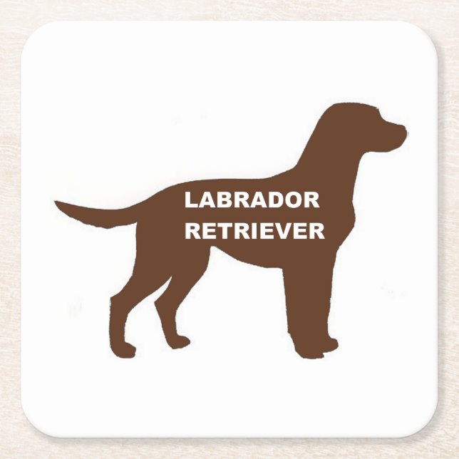 LR chocolate name silhouette Square Paper Coaster (Front)