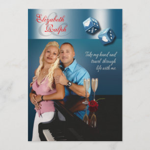 LR Destiny Las Vegas Wedding CHAMPAGNE SHIMMER Invitation