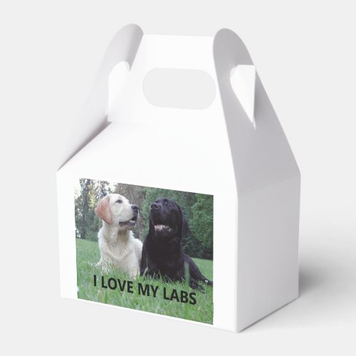 LR I Love My Labs with Picture Favor Boxes