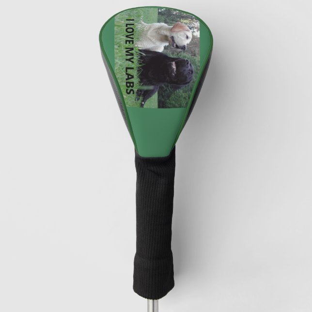 LR I Love My Labs with Picture Golf Head Cover (Front)