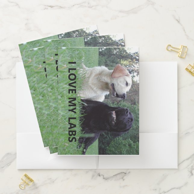 LR I Love My Labs with picture Pocket Folder (In Situ)