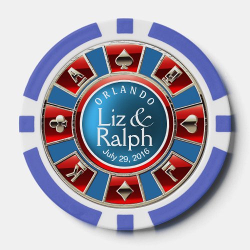 LR Las Vegas Casino  monaco blue Poker Chips