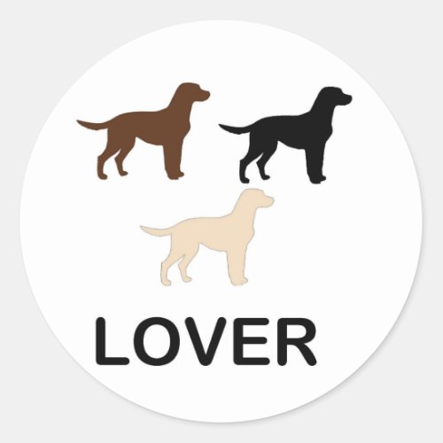 LR lover all colors silhouette Classic Round Sticker