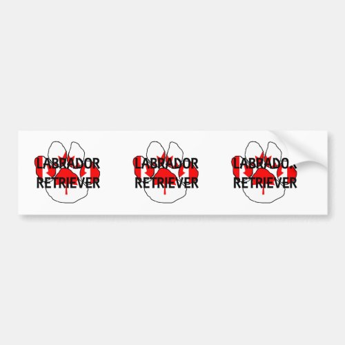 LR name flg paw Bumper Sticker