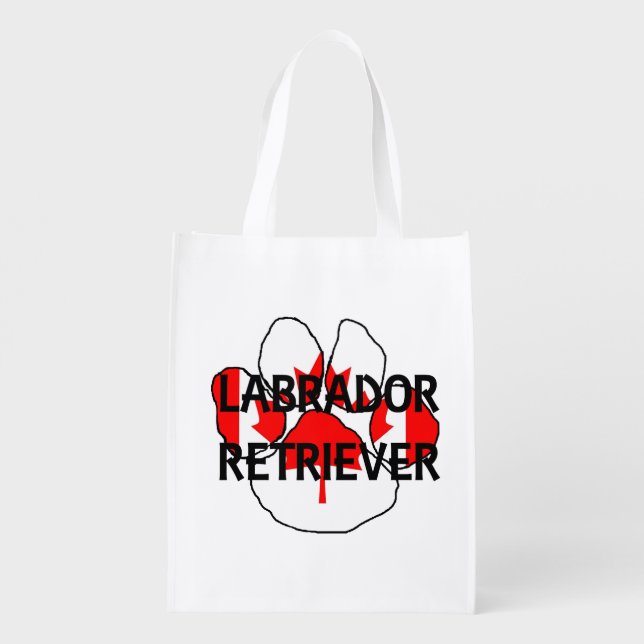 LR name flg paw Grocery Bag (Back)