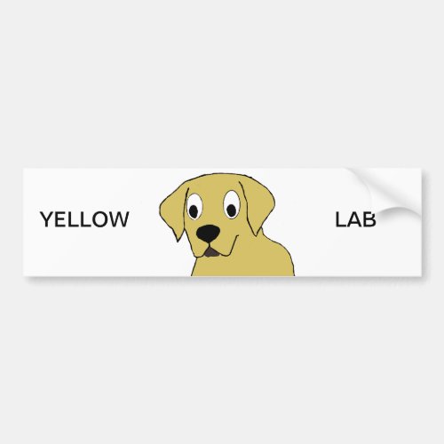 LR yellow cartoon head Bumper Sticker