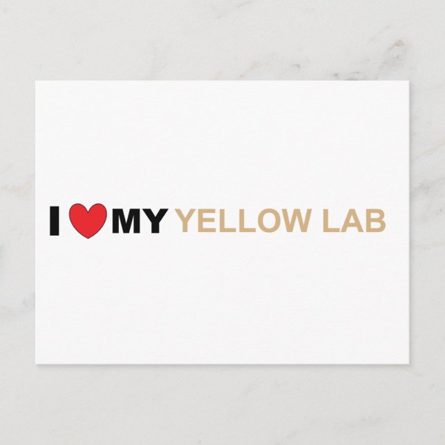 LR yellow love Postcard (Front)