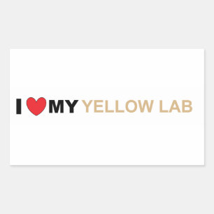 LR yellow love Rectangular Sticker