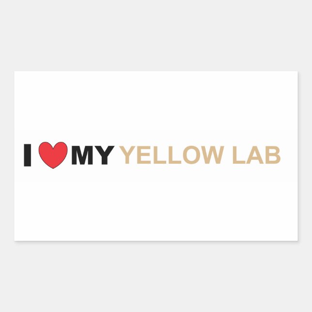 LR yellow love Rectangular Sticker (Front)