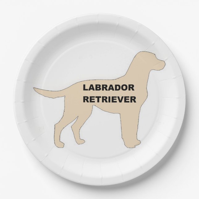 LR yellow name silhouette Paper Plates (Front)