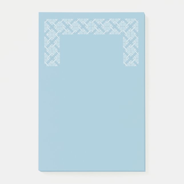 (lrg) - Interwoven Diamonds in Blue Post-it Notes (Front)