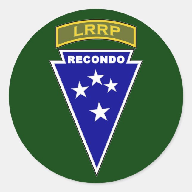 LRRP Recondo - Americal 2 Classic Round Sticker (Front)