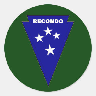 LRRP Recondo - Americal 4 Classic Round Sticker