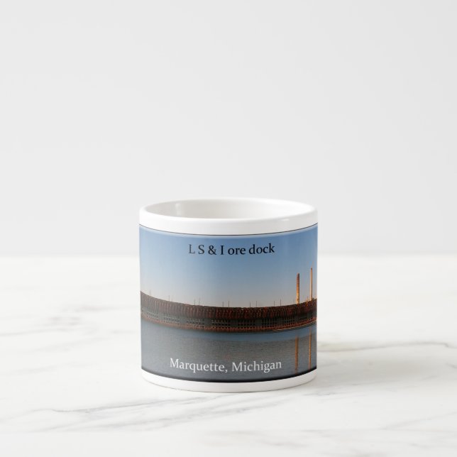 LS&I Ore Dock Marquette espresso mug (Front)