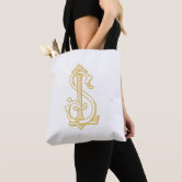 KZ or ZK vintage monogram initials logo tote bag | Zazzle