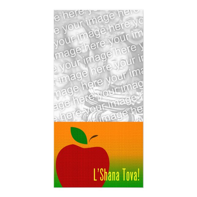 L'Shana Tova (apple honeycomb) Photo Card (Front)