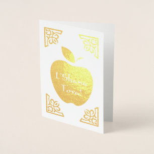 L'Shana Tova Elegant Apple Foil Card