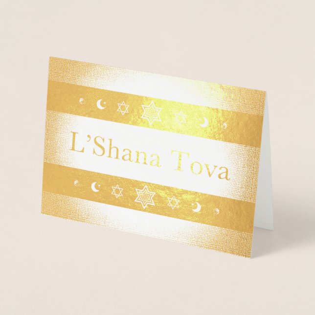 L'Shana Tova gold foil Card (Front)