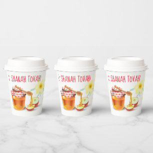 L'Shanah Tovah! A Good and Sweet New Year Honey Paper Cups