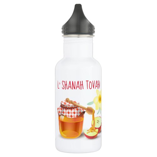 LShanah Tovah A Good and Sweet New Year Honey Stainless Steel Water Bottle