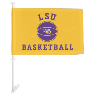 LSU Basketball   Louisiana State 4 Car Flag