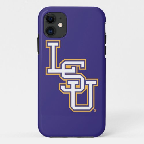 LSU Block Logo iPhone 11 Case