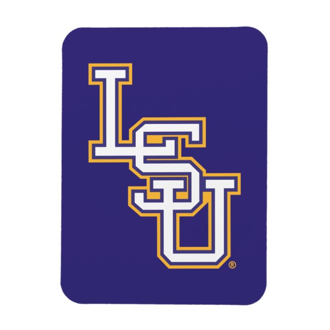 LSU Block Logo Magnet (Vertical)