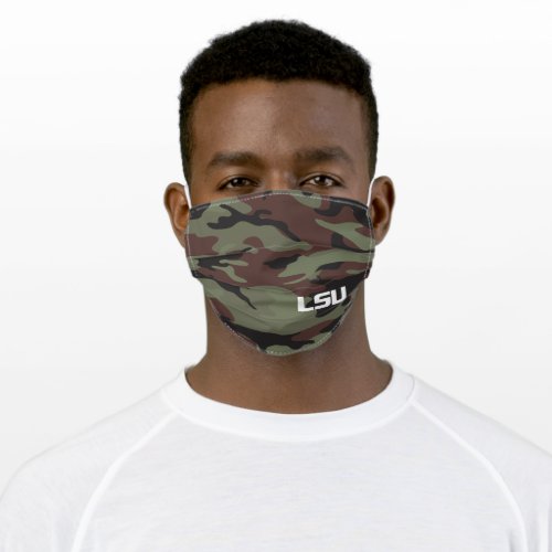 LSU Camo Pattern Adult Cloth Face Mask