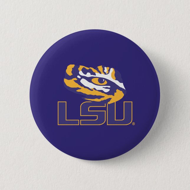 LSU Eye of the Tiger Button (Front)