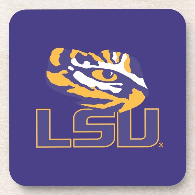 LSU Eye of the Tiger Drink Coaster (Front)