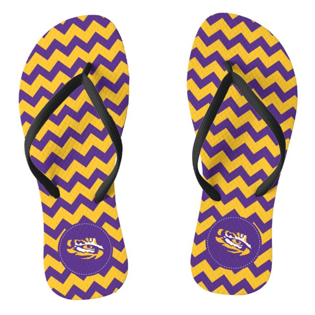 LSU Eye of the Tiger Flip Flops (Footbed)