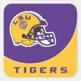 LSU Football Helmet Classic Round Sticker