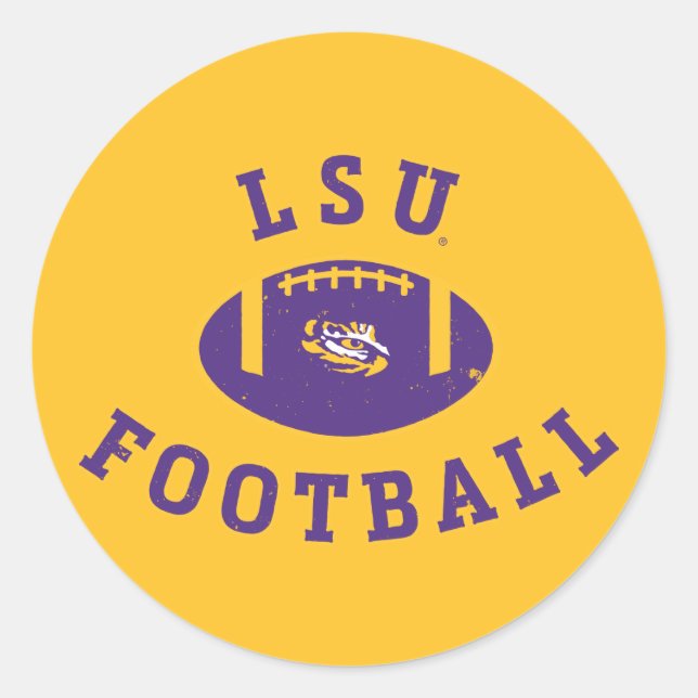 LSU Football | Louisiana State 4 Classic Round Sticker (Front)
