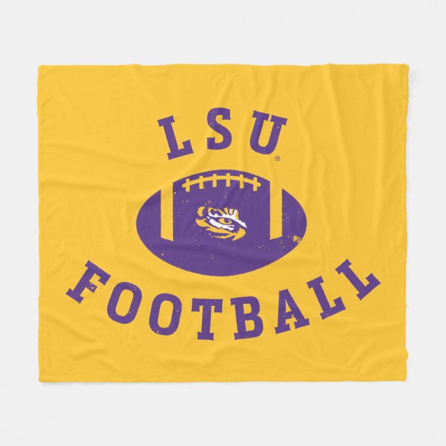 LSU Football | Louisiana State 4 Fleece Blanket (Front (Horizontal))