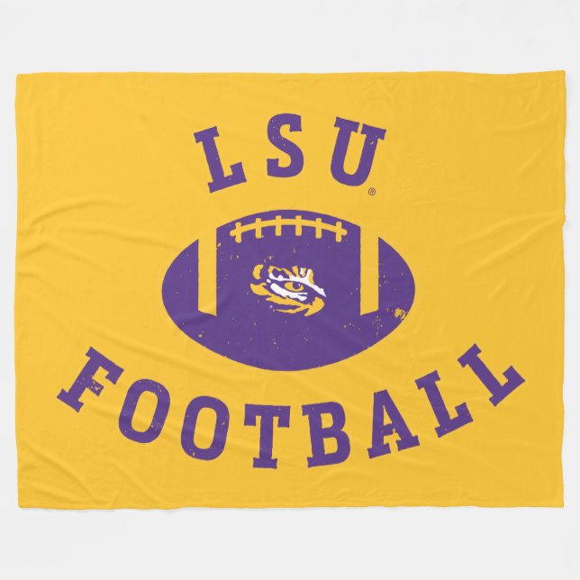LSU Football | Louisiana State 4 Fleece Blanket (Front (Horizontal))
