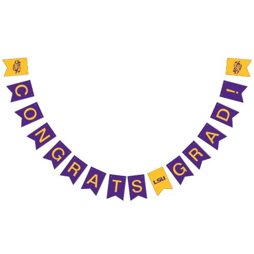 LSU Graduate Bunting Flags