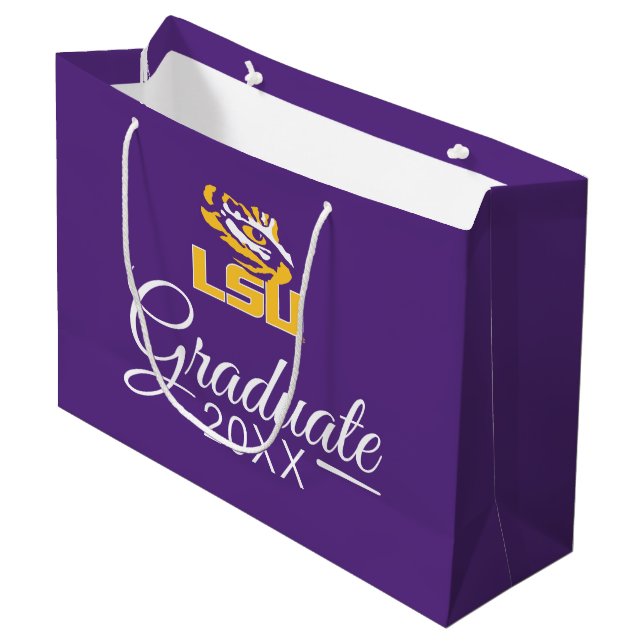 LSU Graduate Large Gift Bag (Front Angled)